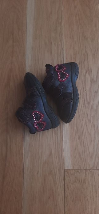 Granatowe buty buciki botki na rzepy Nelli Blu 21 rozmiar