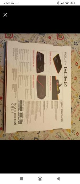 Tapete gaming MSI Agility GD60 RGB novo