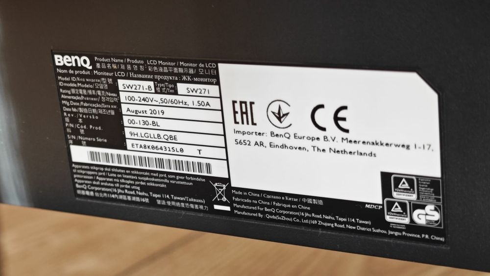 Monitor Profissional BenQ 27''