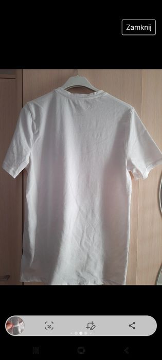 T-shirt biały z nadrukiem 170/176 H&M