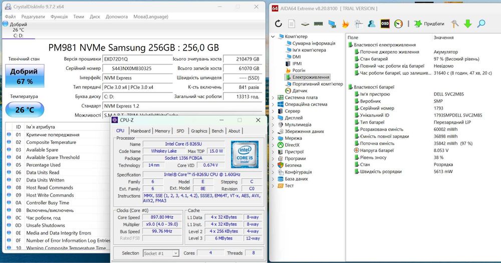Ідеал Dell 7400 14" FHD ips  i5-8265U DDR4 gb 256gb SSD NVMe ультрабук