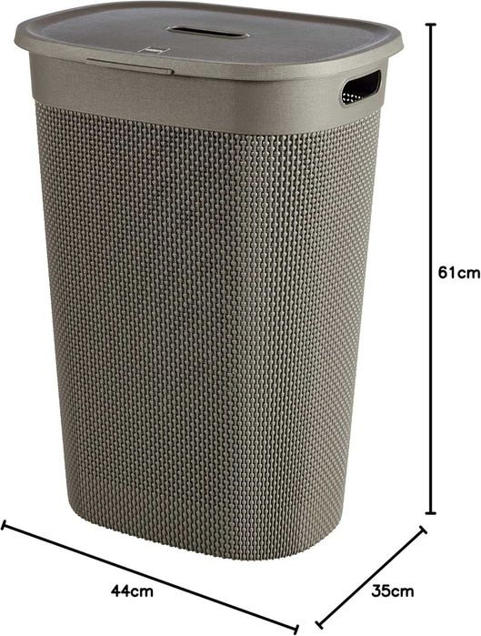 Keter Curver drut kosz na pranie łazienki Cappuccino 55 l BEZ POKROWCA