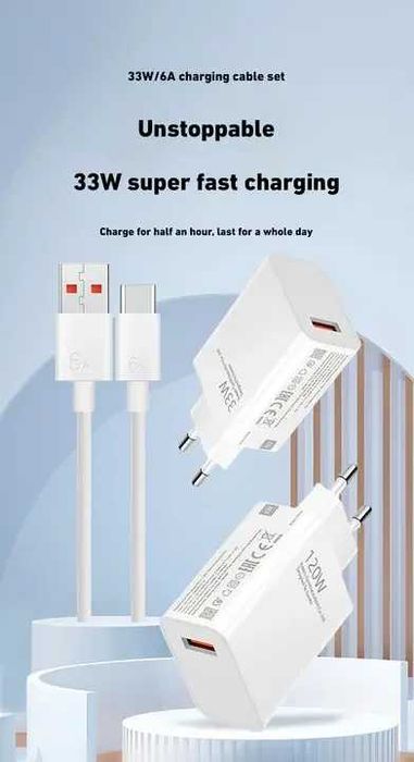 Зарядний пристрій,5портів,швидка зарядка PDQuick Charge3.0,Xiaomi 120W