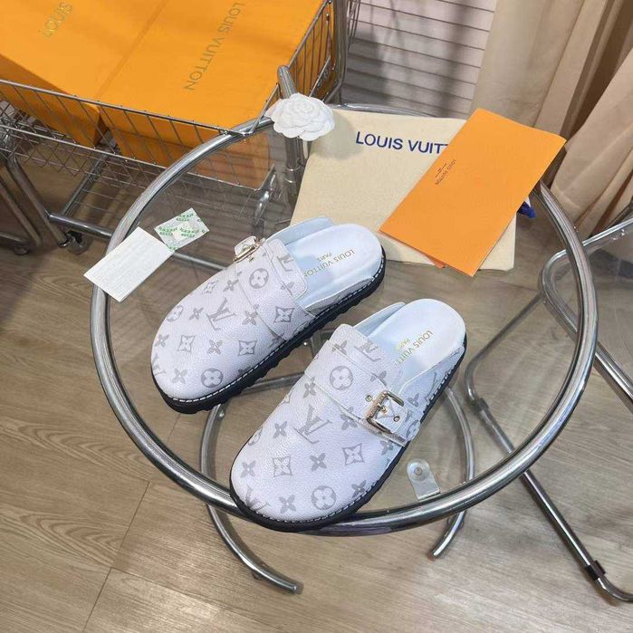 Louis Vuitton Buty, sandaly klapki, skora 180214