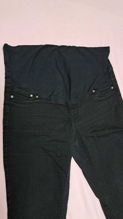 Czarne spodnie / jeansy ciążowe H&M rozm. L Jak Nowe
