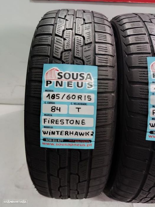 2 pneus semi novos 185-60r15 firestone - oferta dos portes