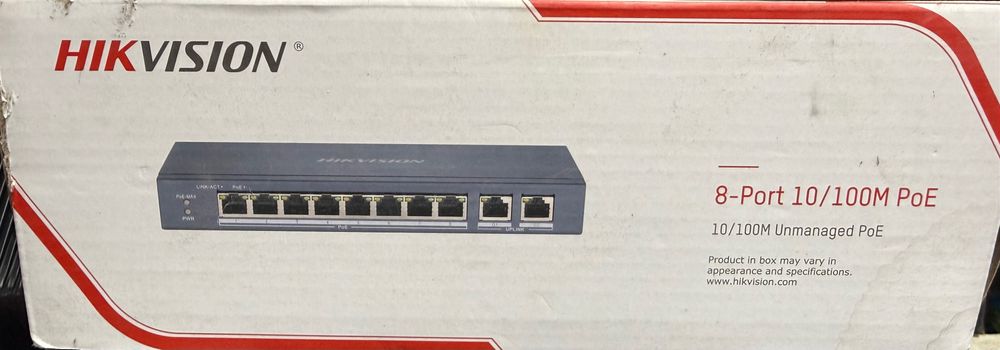 switch Hikvision 8 Port 10/100M PoE