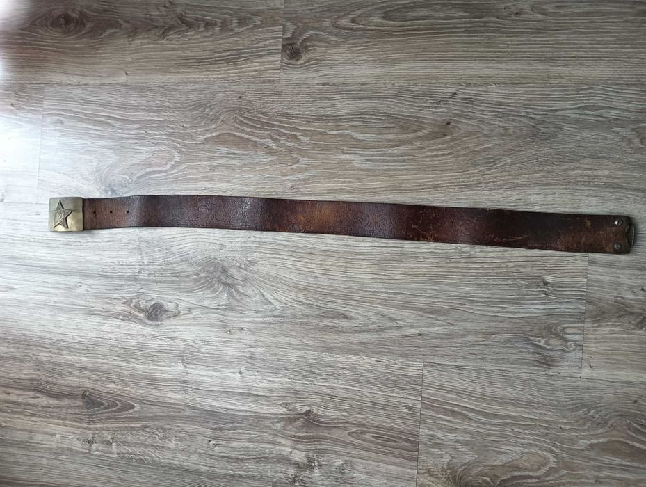 Oryginalny rzadki kolekcjonerski pas wojskowy ZSRR z gwiazdą