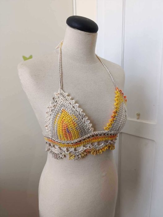 Bralette verão / Top de verão / Festival / feito à mão