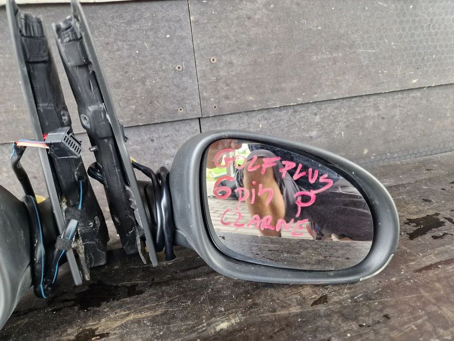 lusterko zewnętrzne prawe vw golf v plus 6 pin