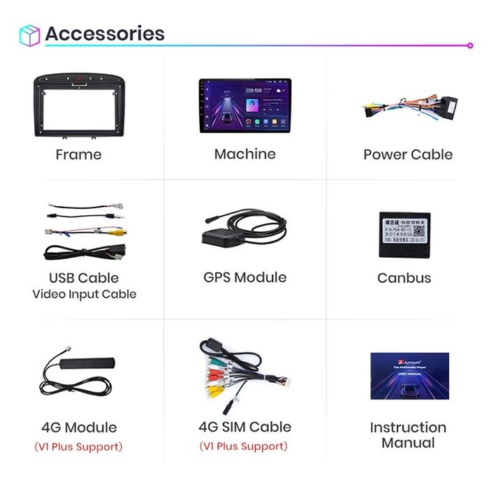 Rádio 9" android Peugeot 408 e 308 CARPLAY WIFI GPS 2/32GB Novo