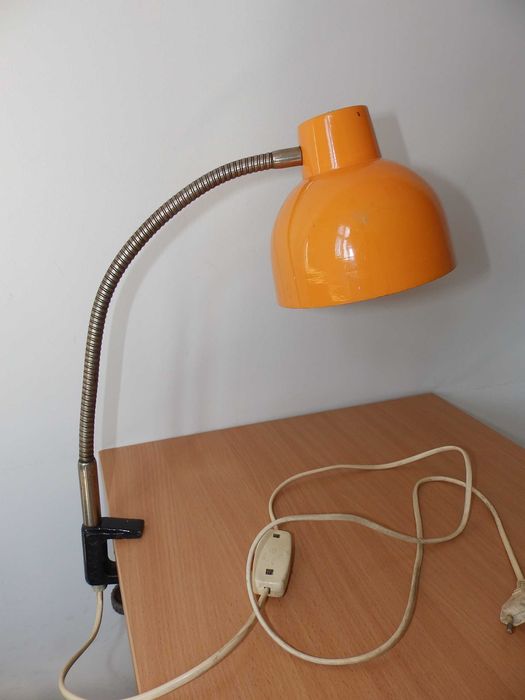 Dwie stare lampy biurkowe warsztatowe PRL