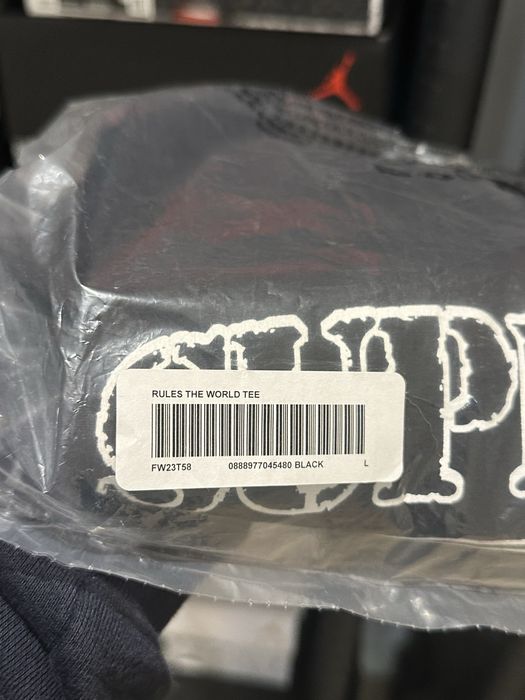 Supreme/Corteiz Rules The World Tee Black