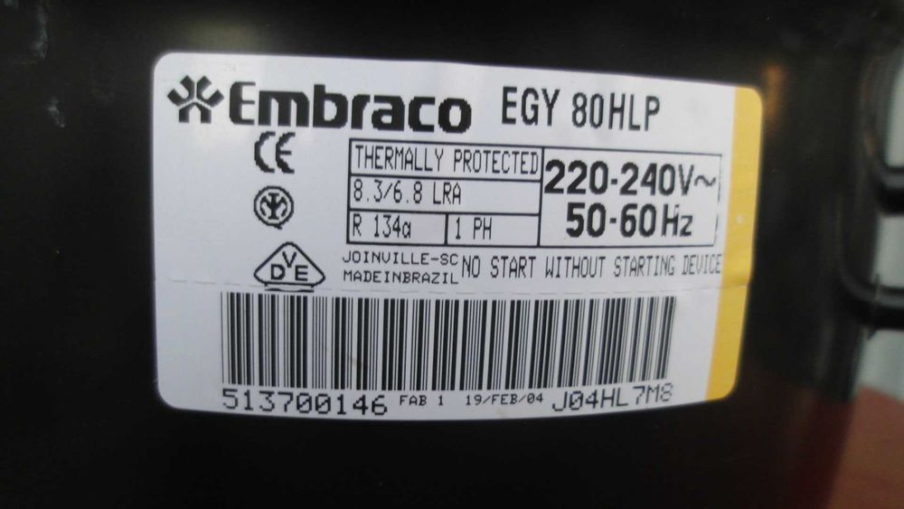 Холодильный компрессор Embraco  EGY 80 HLP