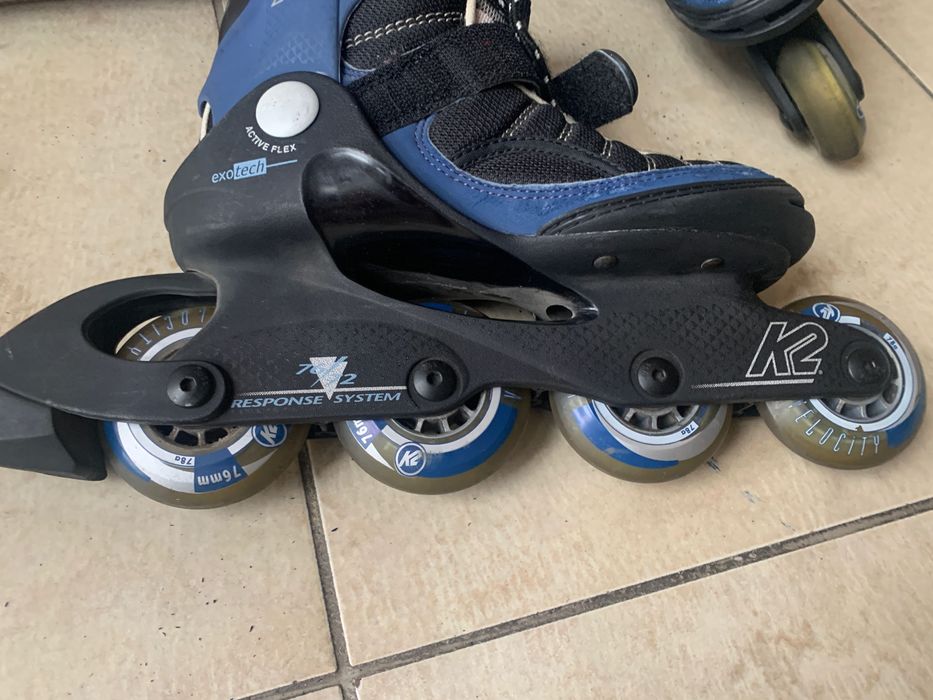 Rolki K2 exo tech roz. 36 w. 23 cm velocity 76 mm dobry stan