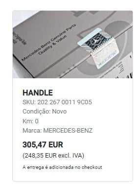Manete punho moca velocidades mercedes E C CLK ML avantgard