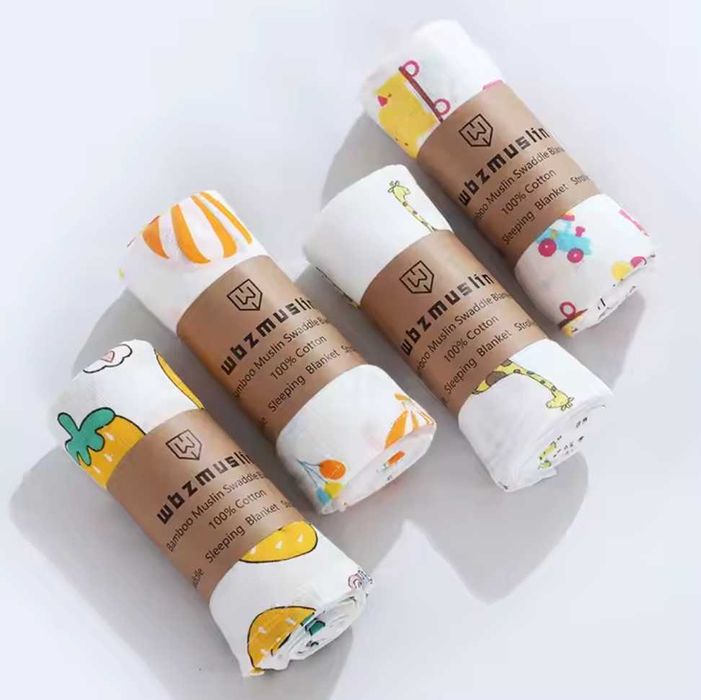 Fraldas de algodão 110cm x110cm com estampados