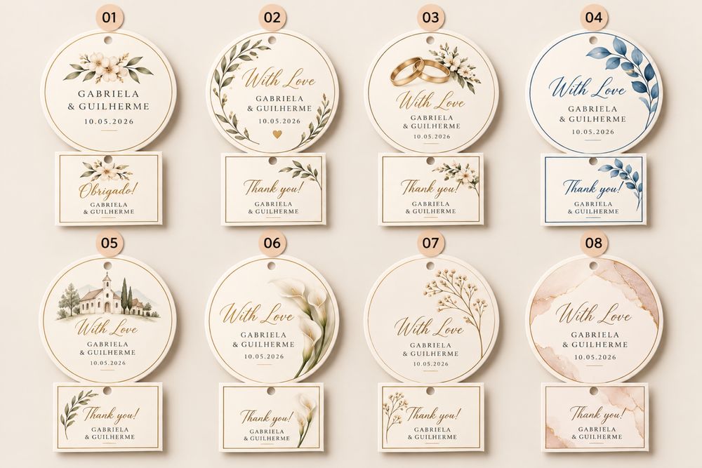 Lembranças de casamento – velas personalizadas