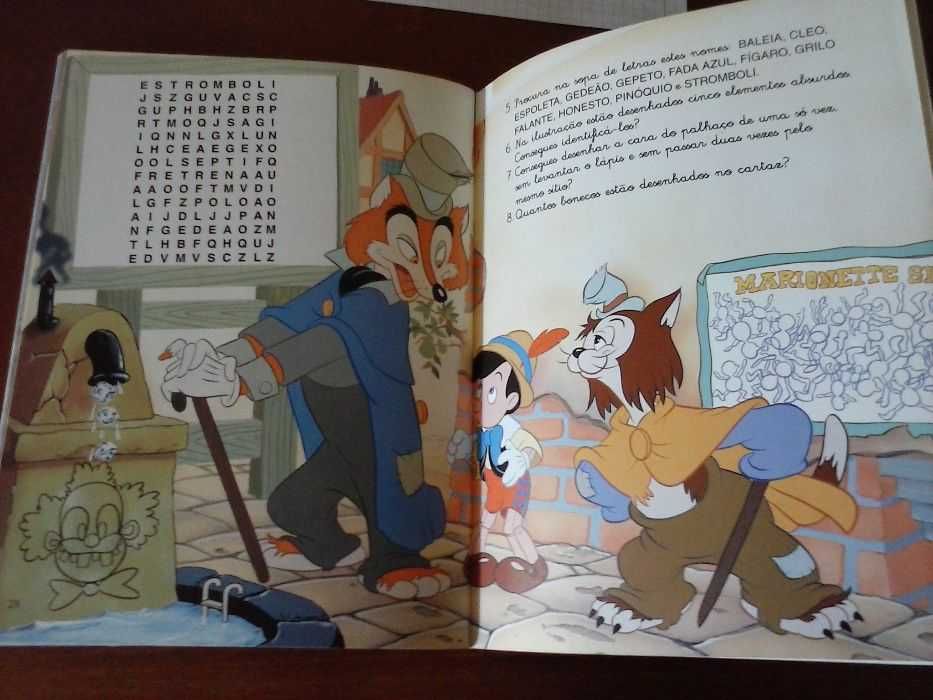 Pinóquio livro com história e jogos