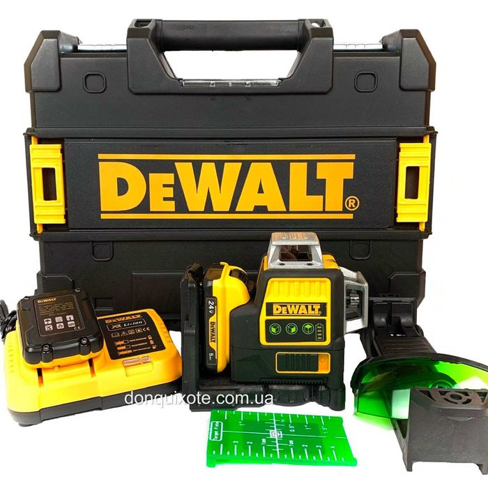 Лазерный уровень Dewalt dce089d1g (3D, 12 ЛУЧЕЙ, 12V 2A) рівень деволт