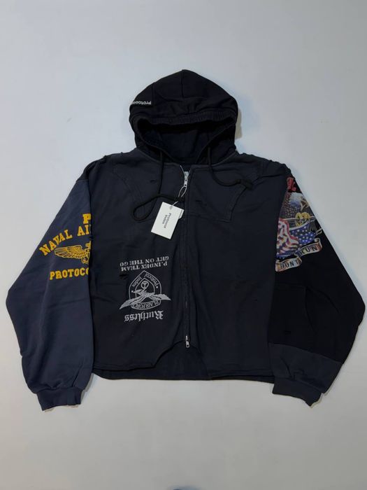 зип худи Protocol Index FW25 Reconstructed Zip Hoodie Balenciaga Rick