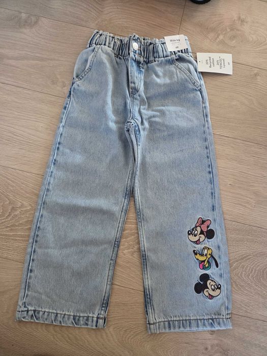 Jeansy wide leg nowe z metką hm 116