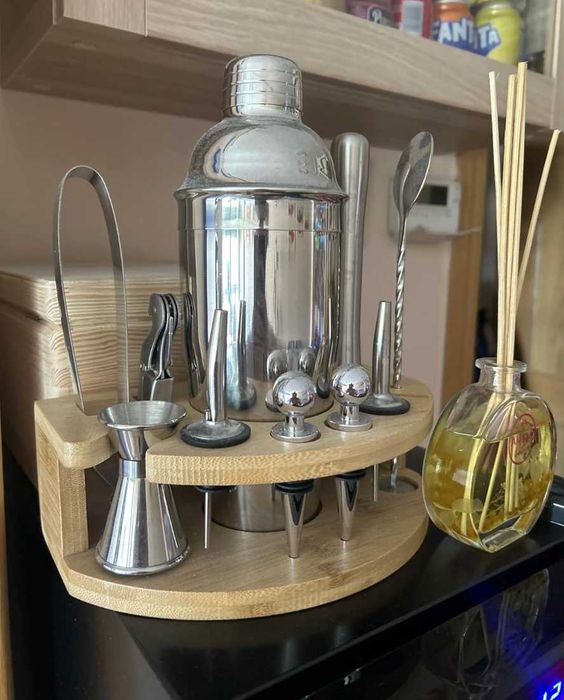 Zestaw Barmański Shaker Do Drinków 12w1 Akcesoria + GRATIS Na Prezent