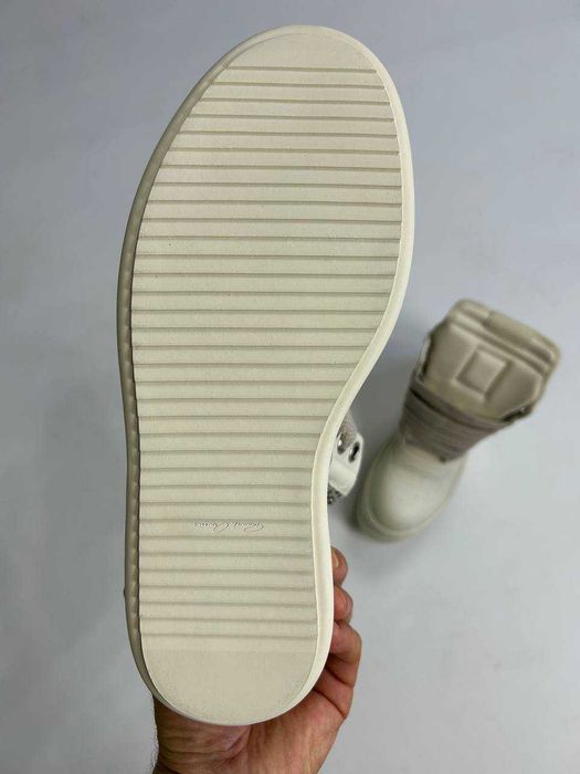 Rick Owens Geobasket double bumper jumbo laces білі кеди кеды белые 43