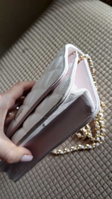 Chanel wallet on chain skóra