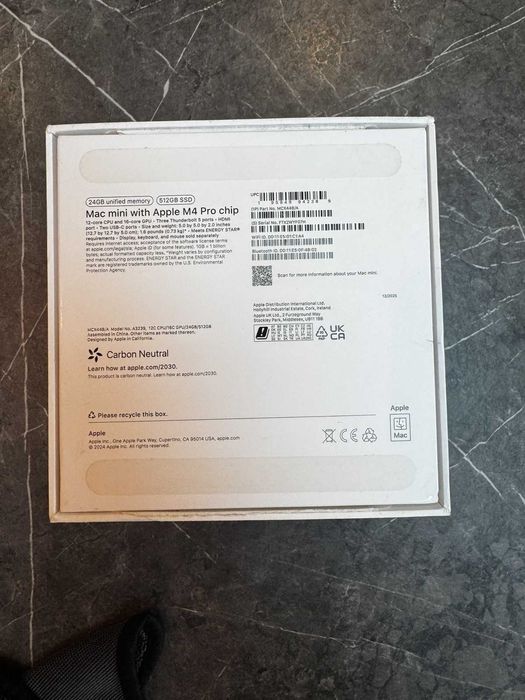 Apple Mac mini M4 pro De novo