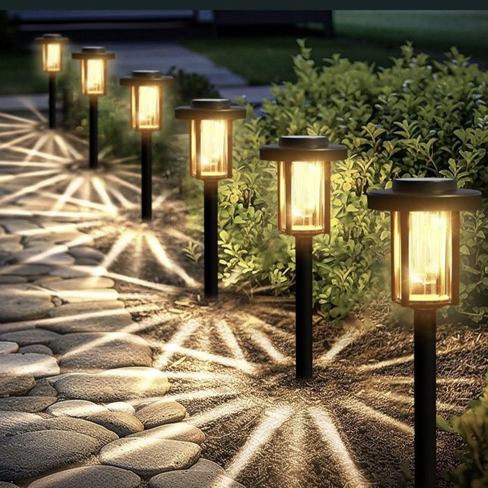 6 x ZESTAW LAMP Lampy Solarne LED ogrodowe Ogród Taras Ścieżka