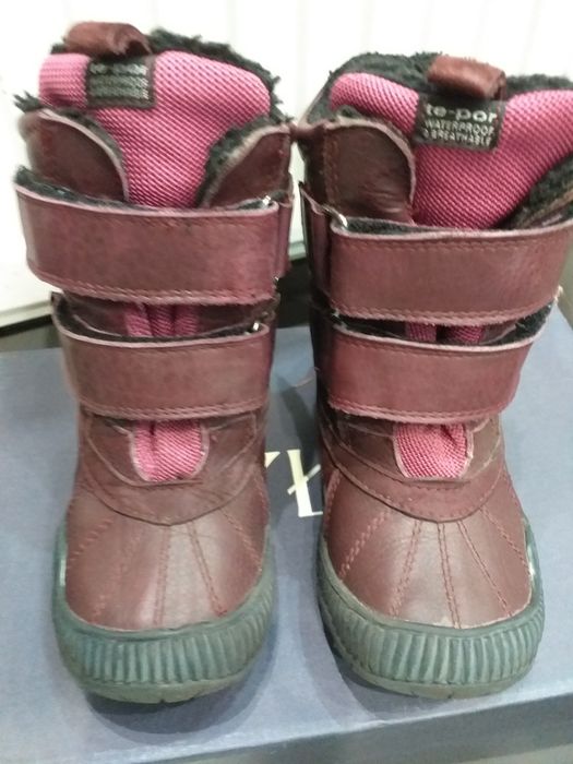 Buty skórzane Ryłko 26 zimowe fiolet