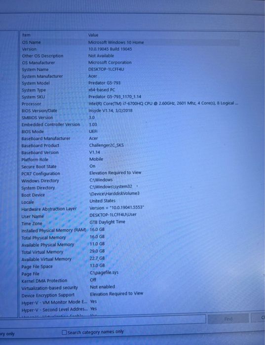Acer Predator Gaming Laptop