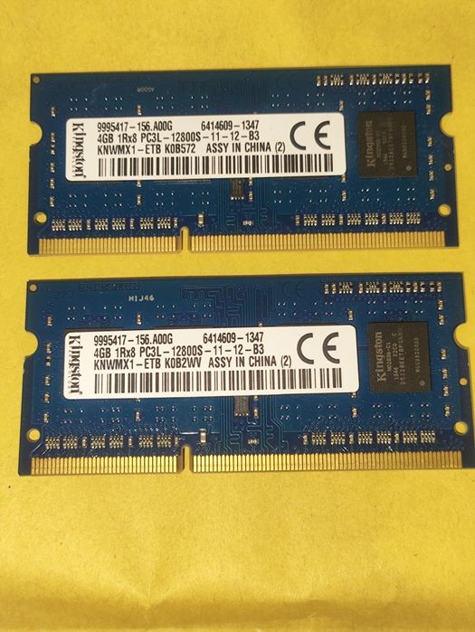 Оперативна пам'ять DDR3L 1600 4Gb для ноутбука PC3L-12800s SoDIMM 1.35v