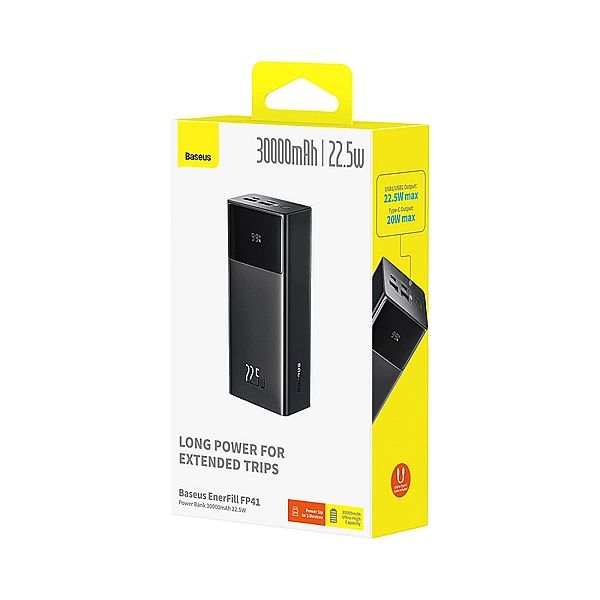 Powerbank Baseus EnerFill FP41/30000mAh 22.5W z kablem Baseus Simple U