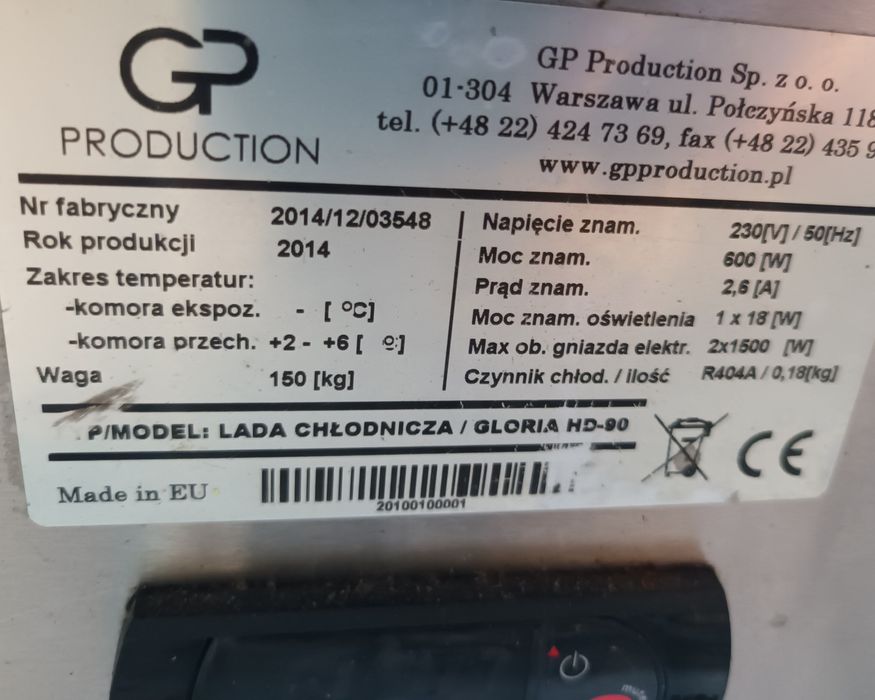 Stanowisko szafka chłodnicza witryna hot dog grill z szufladą