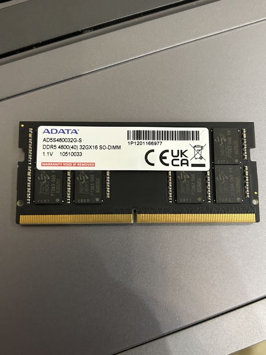 Оперативна пам'ять ADATA 32Gb DDR5 4800 MHz для ноутбука