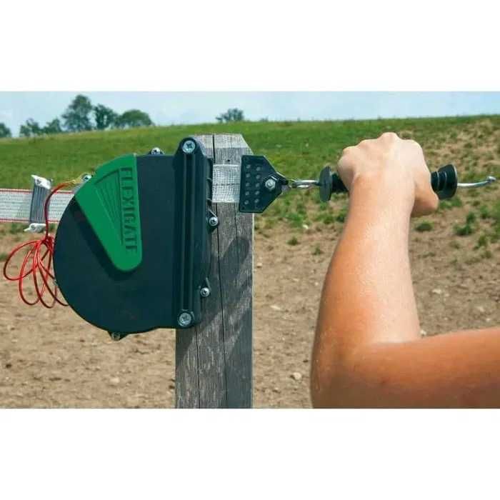 Zestaw bramowy do ogrodzeń elektrycznych Flexigate z taśmą, 7,5mx40mm