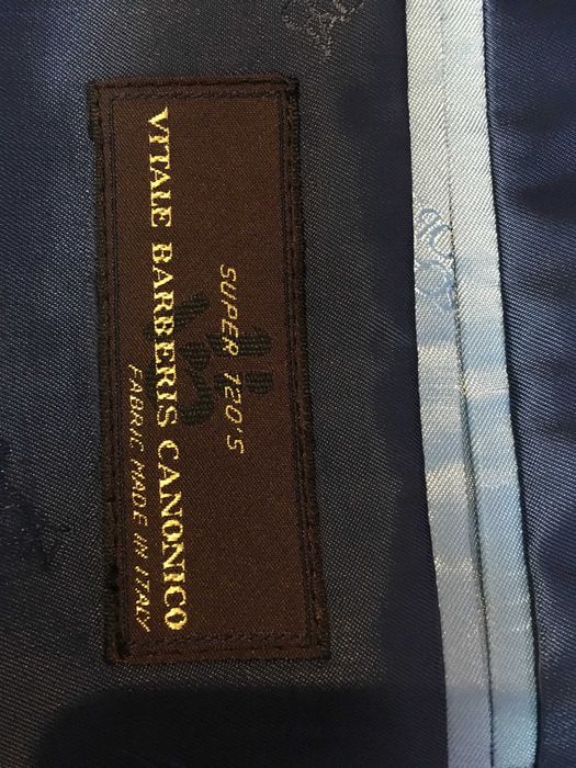 Garnitur Oscar Jacobson, r.46,granatowy,wełna Vitale Barberis 120,nowy