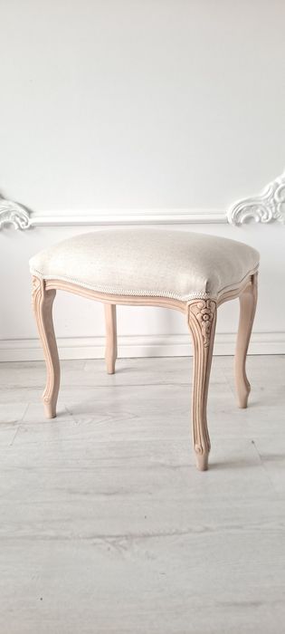 Stylowa pufa, podnóżek, stołek boho Ludwik, Ludwikowska, Shabby Chic
