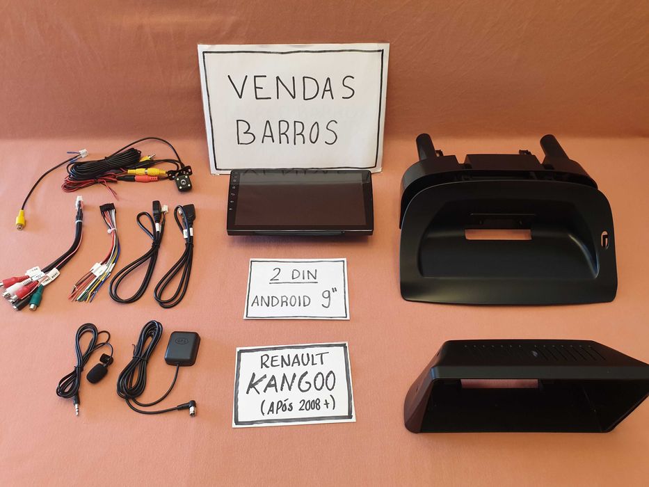 Rádio 2DIN 9" [4+64GB] • RENAULT Kangoo • (Após 2008) • Android GPS