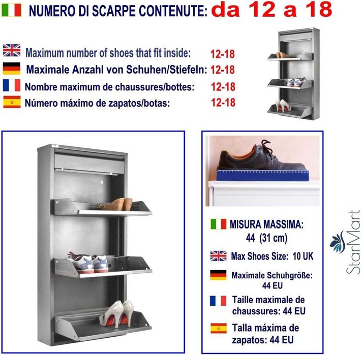 Nowa metalowa szafka na buty / regał / półka / 9 par butów !R7!