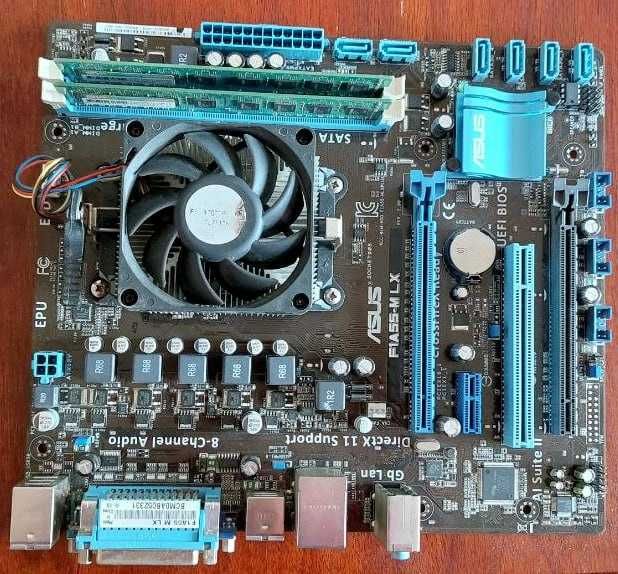 Сборка ПК: Мать+ Проц с охлад. +Куллер +DDR3 (2шт)