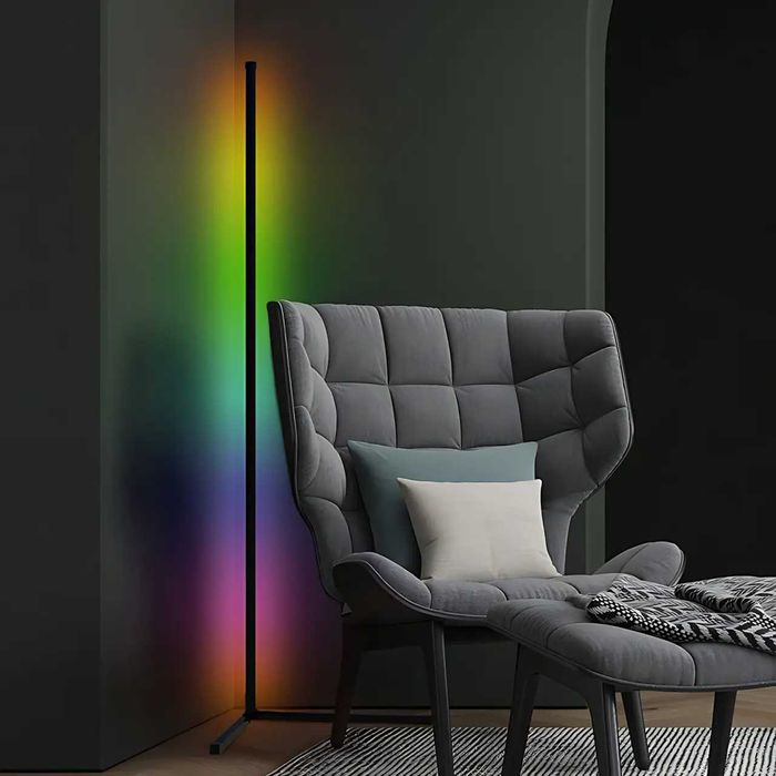 Напольная LED-лампа, угловой умный светильник с RGB-подсветкой,пультом
