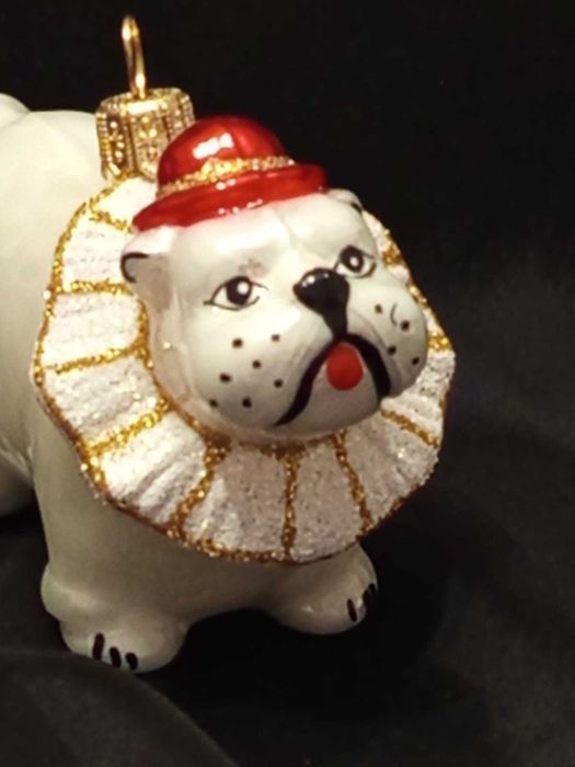 bombka świąteczna szklana pies buldog francuski figurka angielski