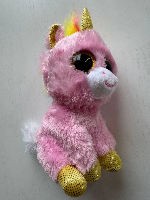 Милый подарок - Единорог глазастик с блёстками 18 см