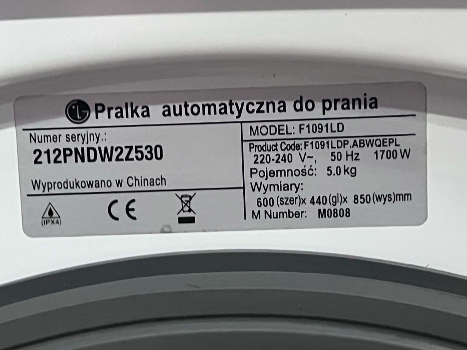 Pralka 40cm 6kg 1000ob A++ |12msc |BD stan |Dowóz