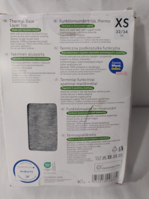 Termiczna podkoszulka funkcyjna damska XS 32/34