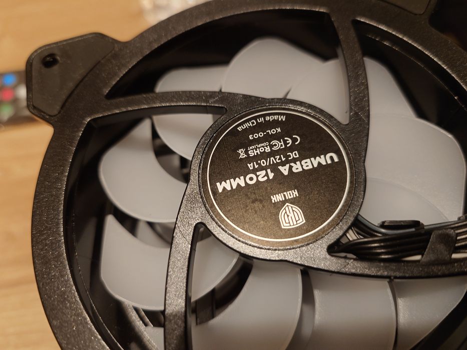 Wentylatory KOLINK Umbra zestaw 4szt 120mm Pilot sterowanie NOWE ARGB