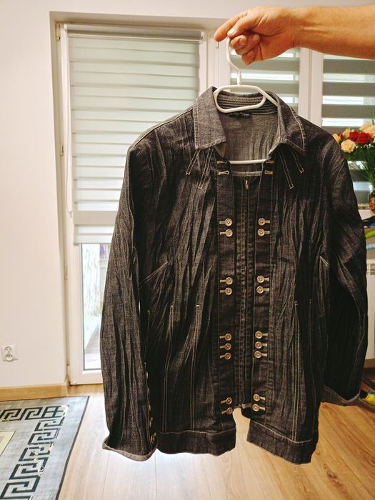 Damska kurtka jeans czarne 48
